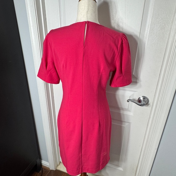 Bundle: TWO Gorgeous Shift Dresses - Hot Pink and Mustard Yellow - Sz 6 - Picture 2 of 4